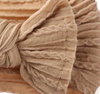 Cable Knit Bow Headband