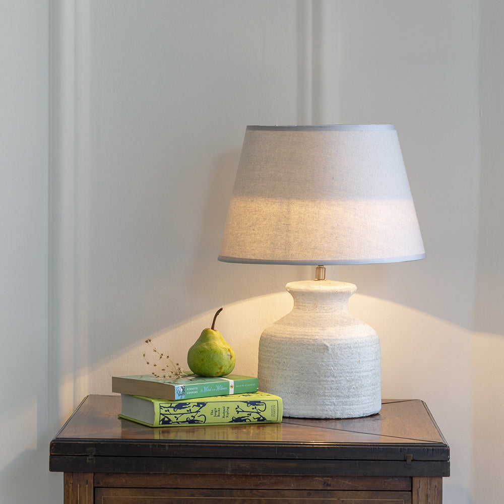 Stoneware Lamp Bella With Taupe Shade