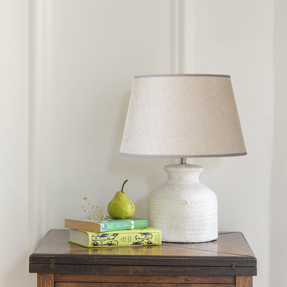 Stoneware Lamp Bella With Taupe Shade