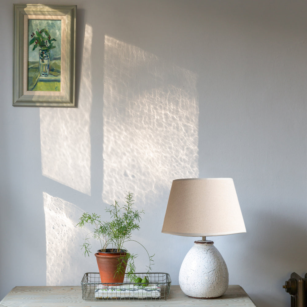 Prima Stoneware Lamp With Cream Shade