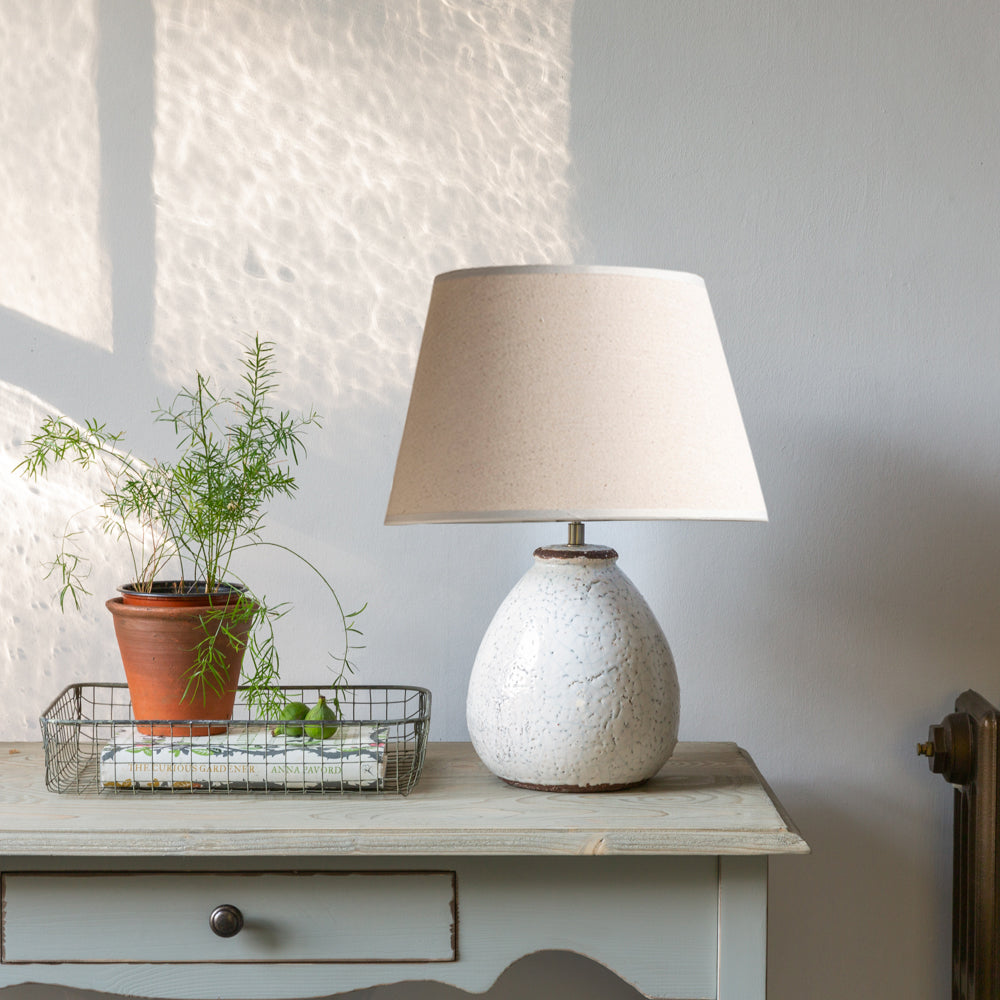 Prima Stoneware Lamp With Cream Shade