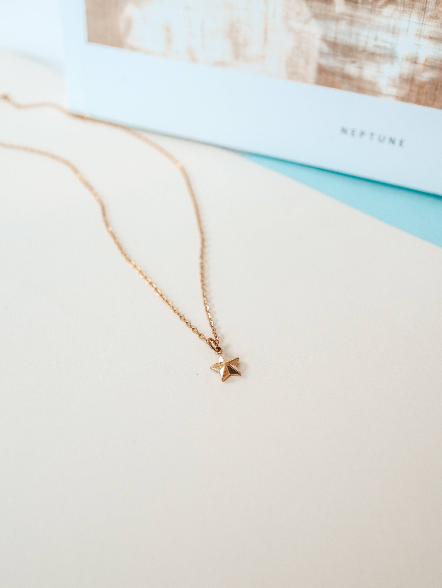 Petite Little Star Charm Gold Necklace