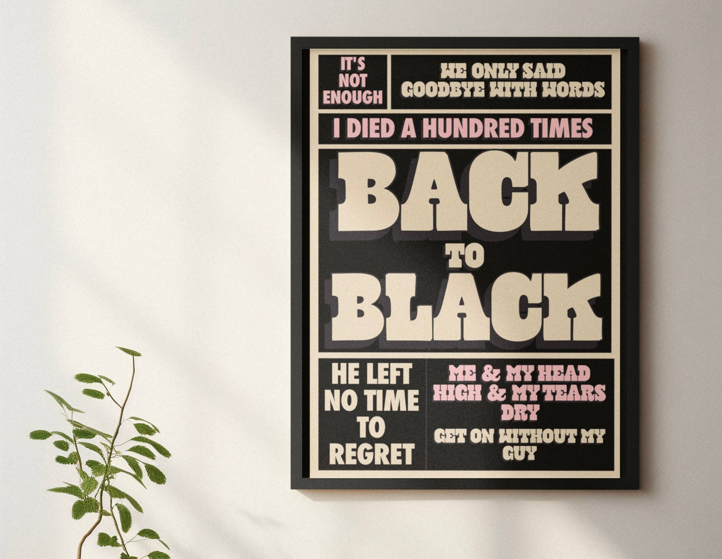 Back To Black Print