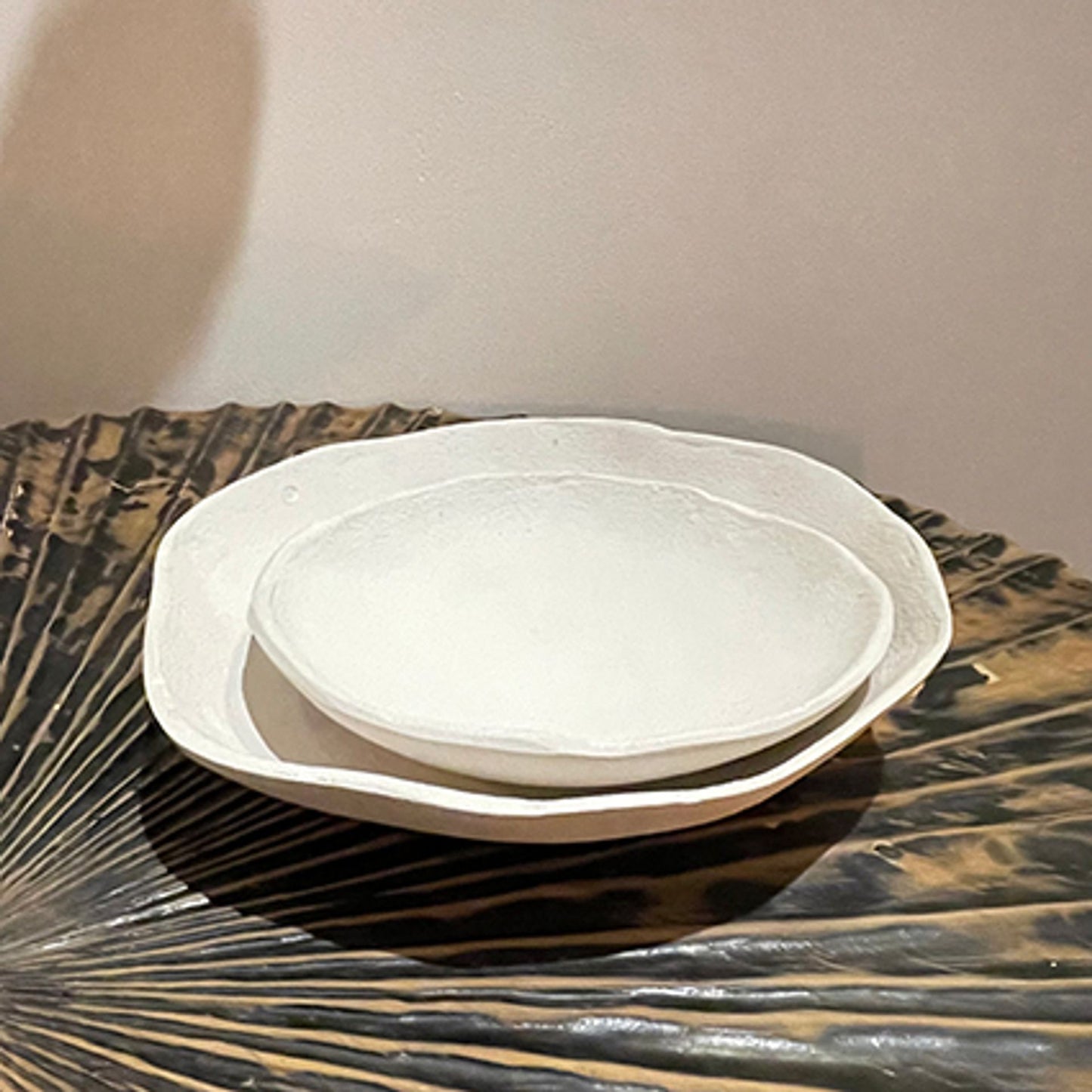 Textured Natural Decorative Bowl