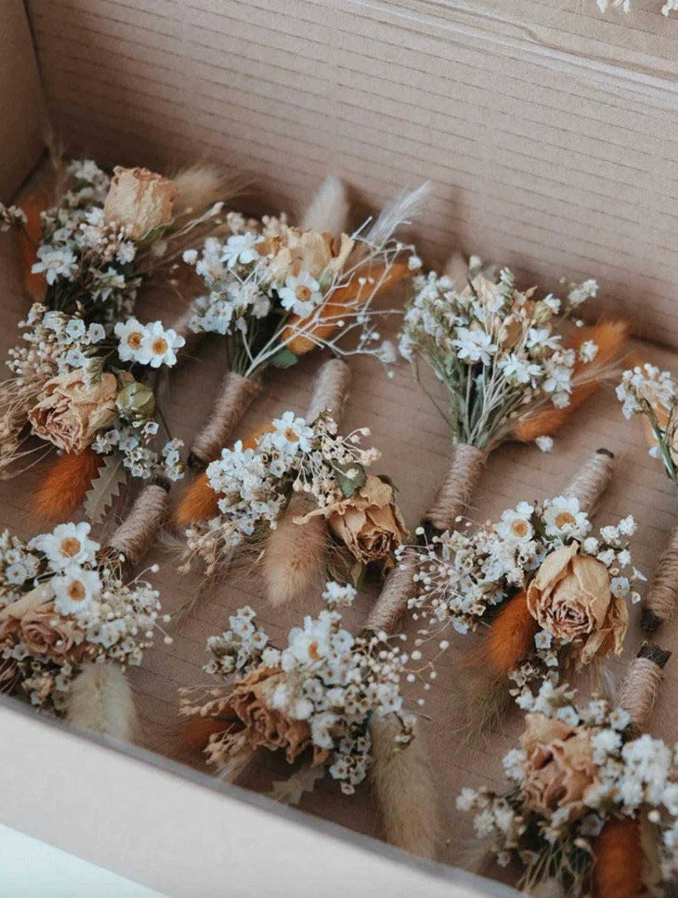 Dried Flower Terracotta Boutonniere
