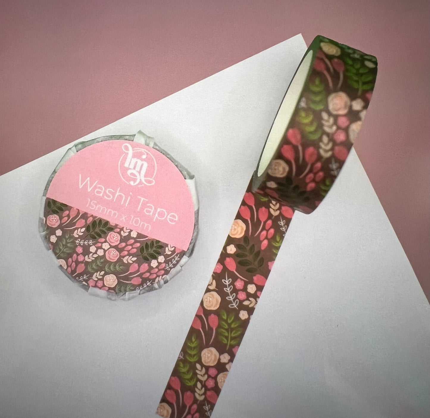 Warm floral washi tape