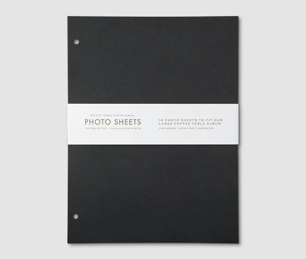 Photo Black Paper Pack of 10 Large