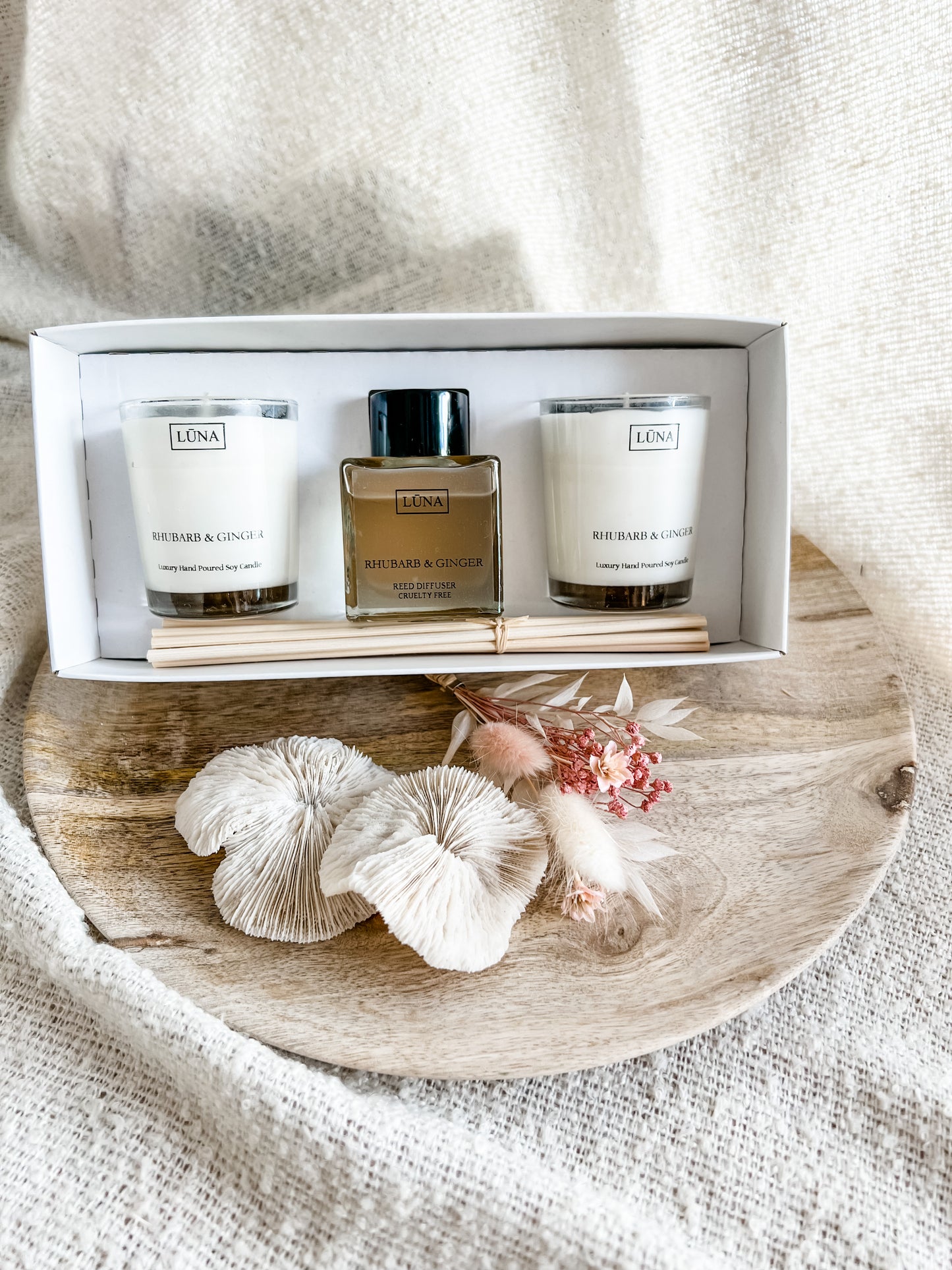 Rhubarb and Ginger Diffuser and Candle Set