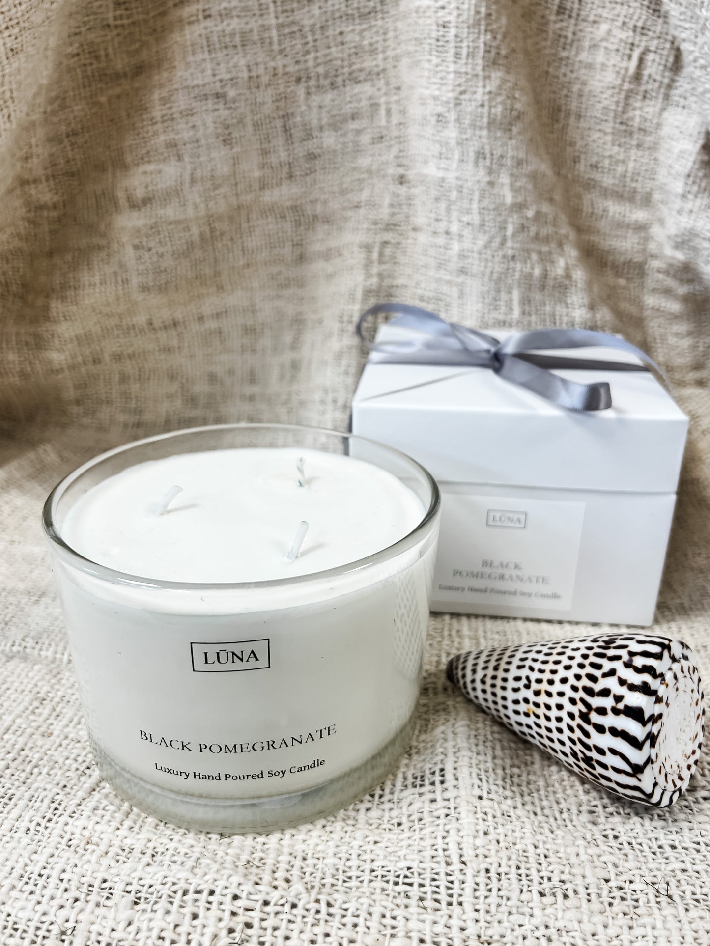 3 Wick Black Pomegranate Candle