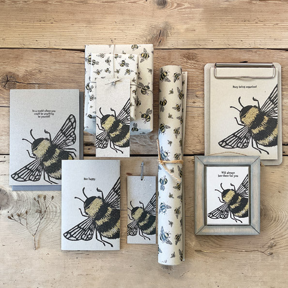 Bee Block Print Notebook