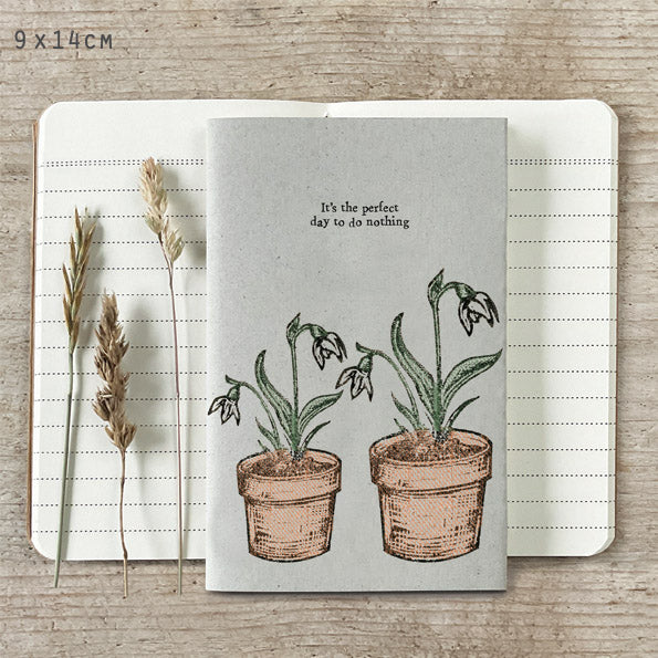 Snowdrops Block Print Notebook