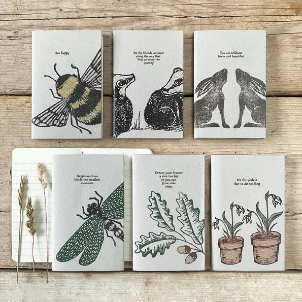 Snowdrops Block Print Notebook