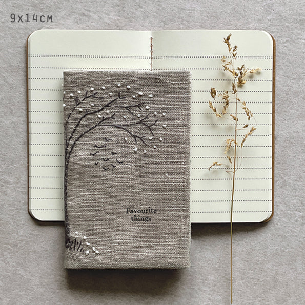 Favourite Things Small Linen Notebook