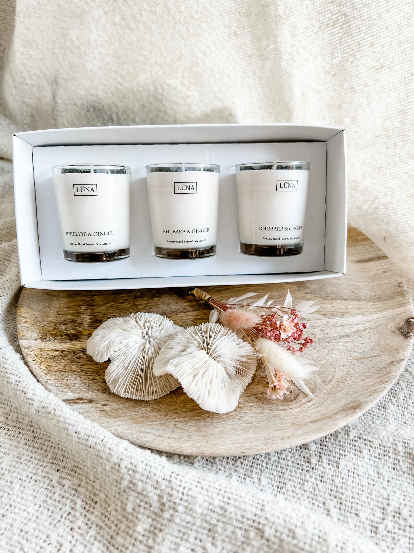 Rhubarb and Ginger Candle Set