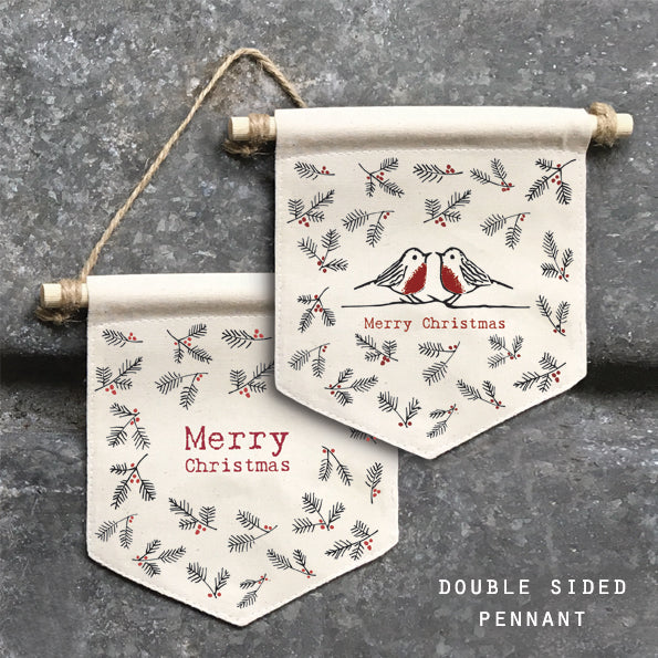 Fabric Holly Pendant
