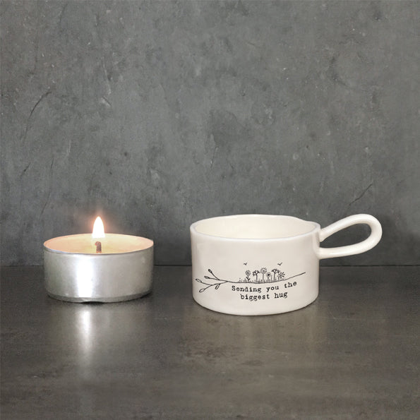 Handled Tea Light Holder-Biggest Hug