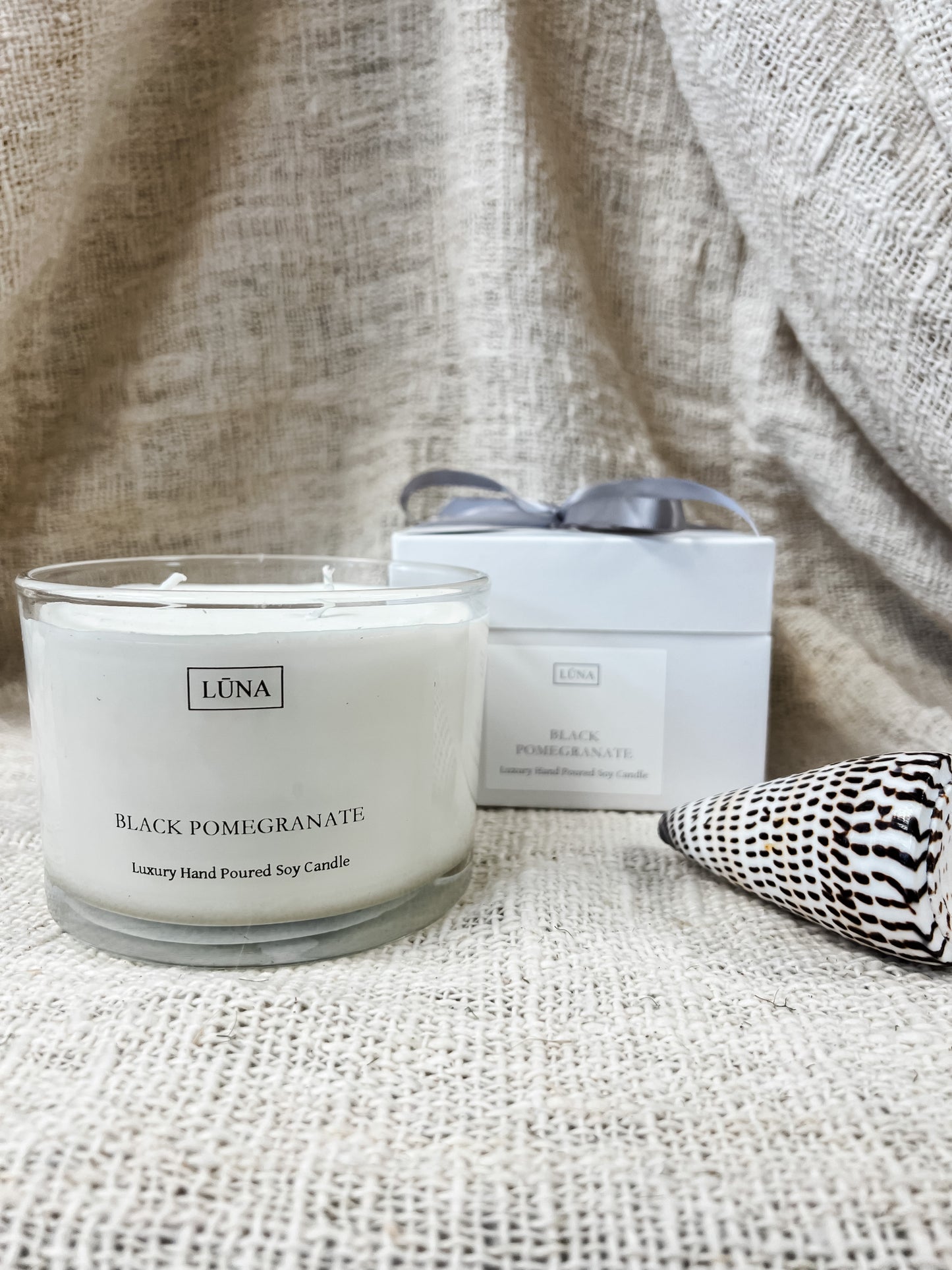 3 Wick Black Pomegranate Candle