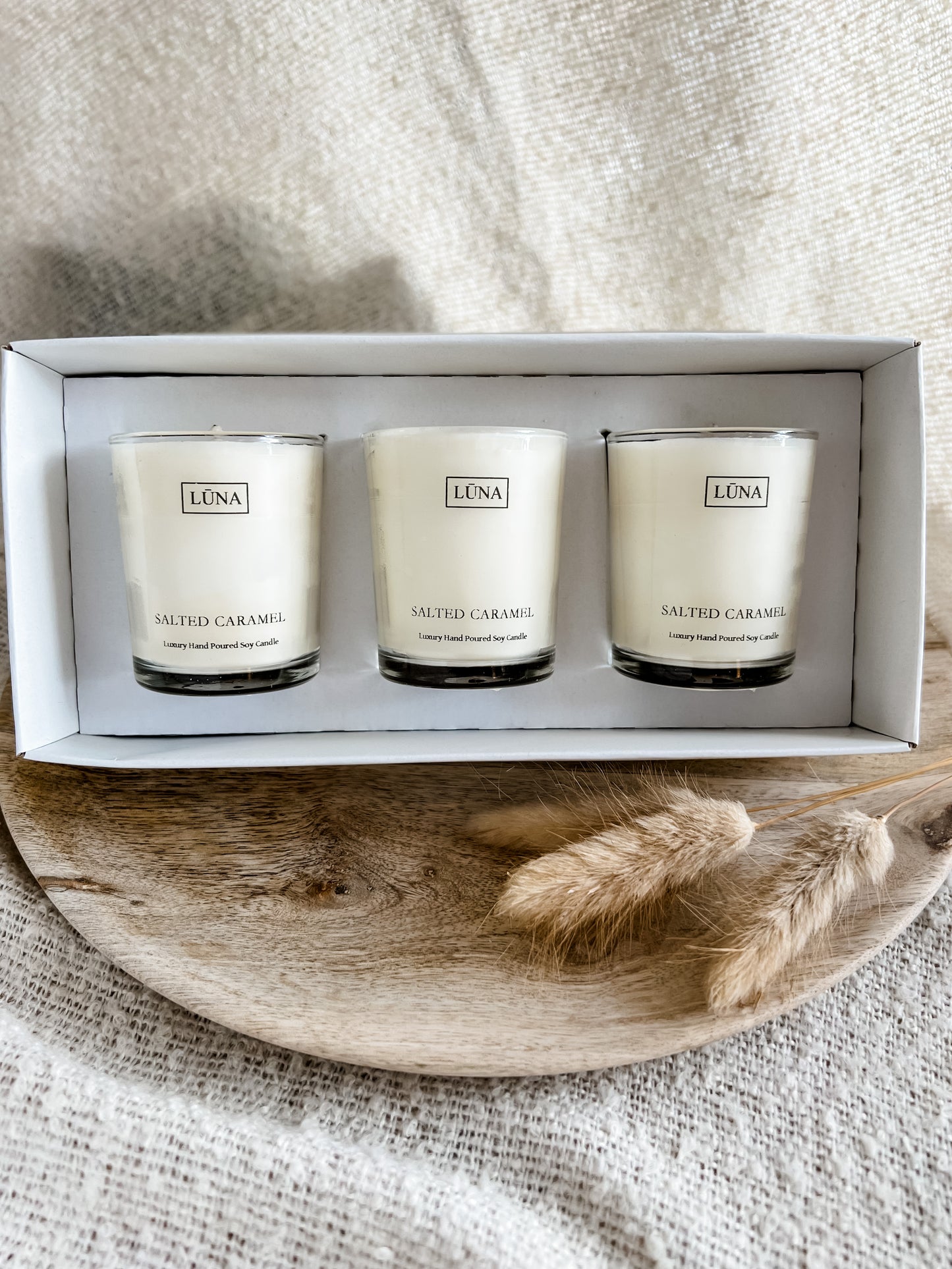 Salted Caramel Set of 3 Candles