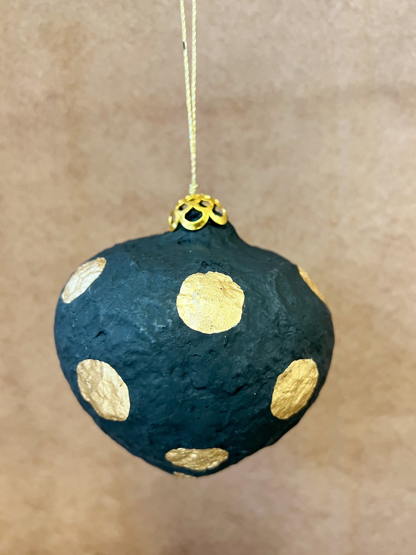 Black and Gold Paper Baubles