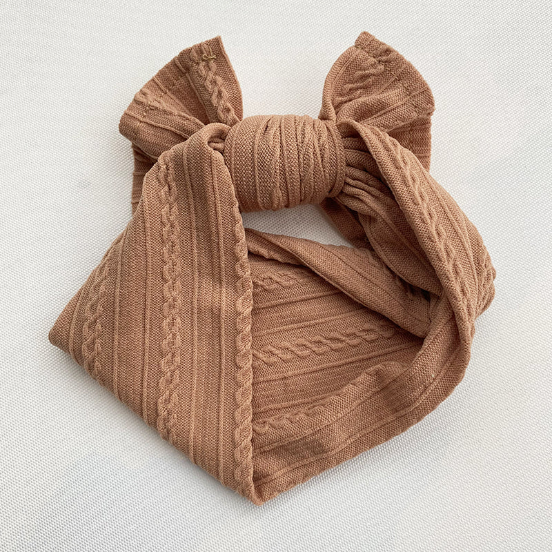 Cable Knit Bow Headband