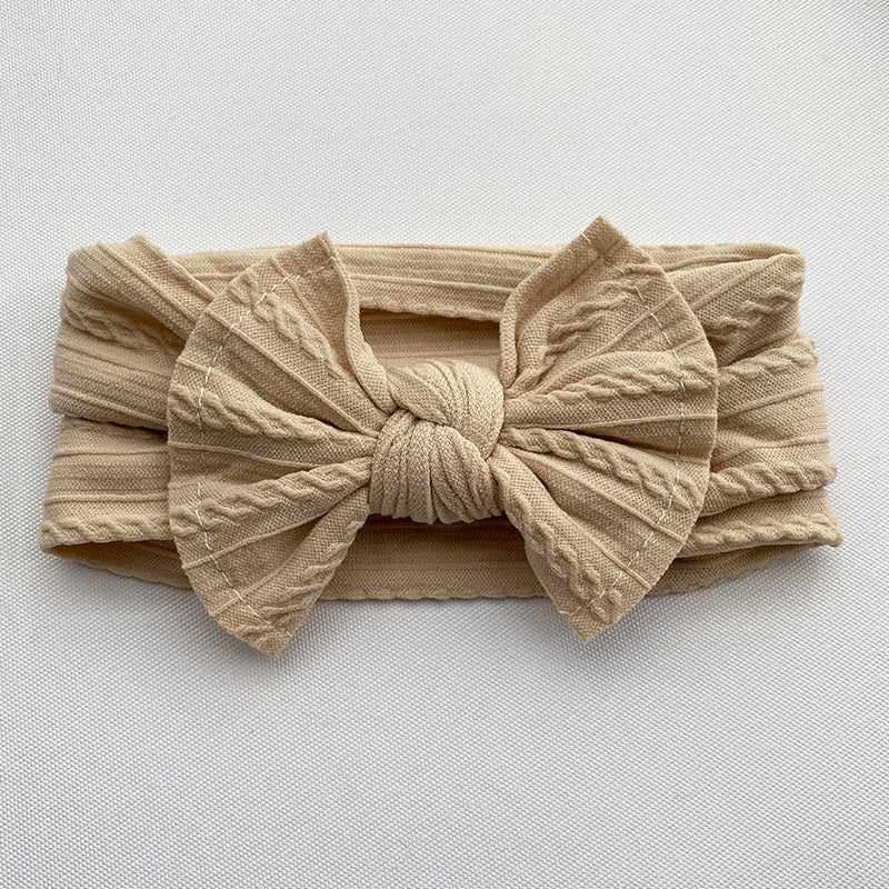 Cable Knit Bow Headband
