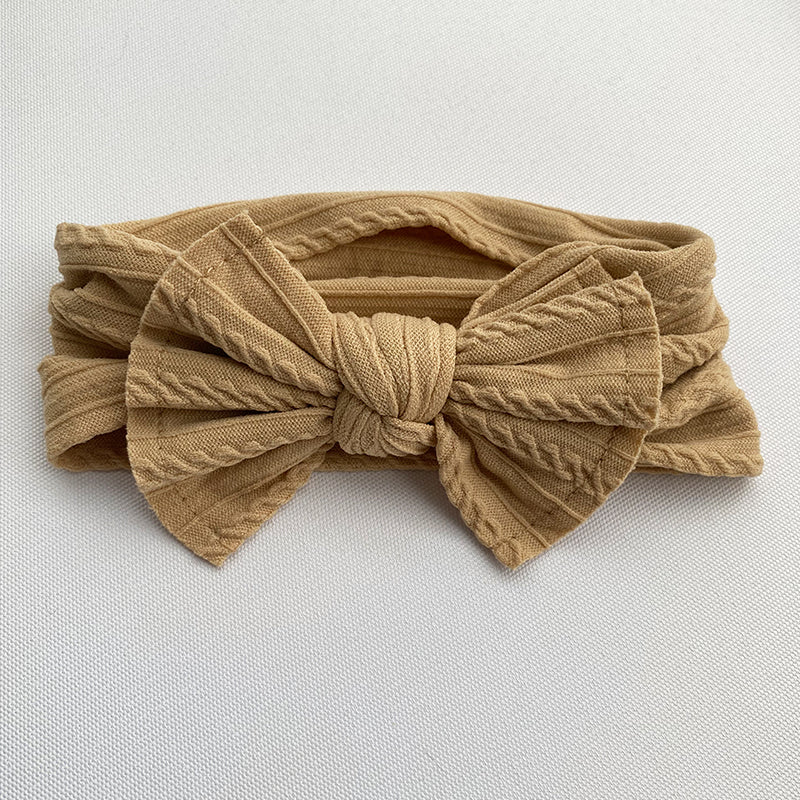 Cable Knit Bow Headband