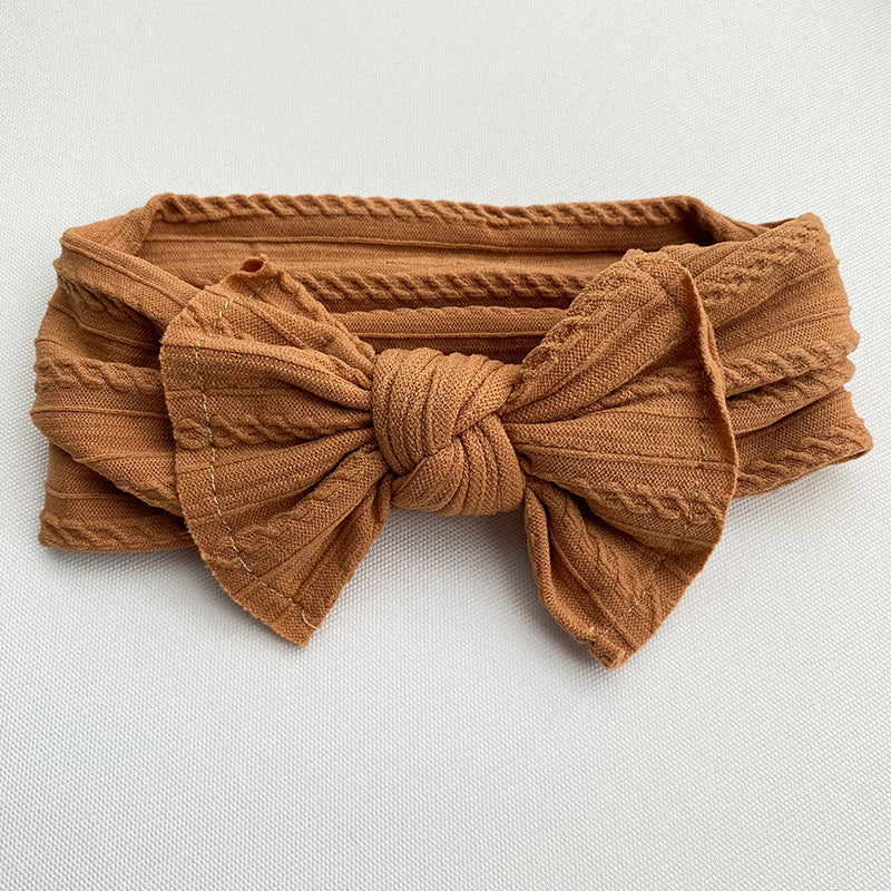 Cable Knit Bow Headband