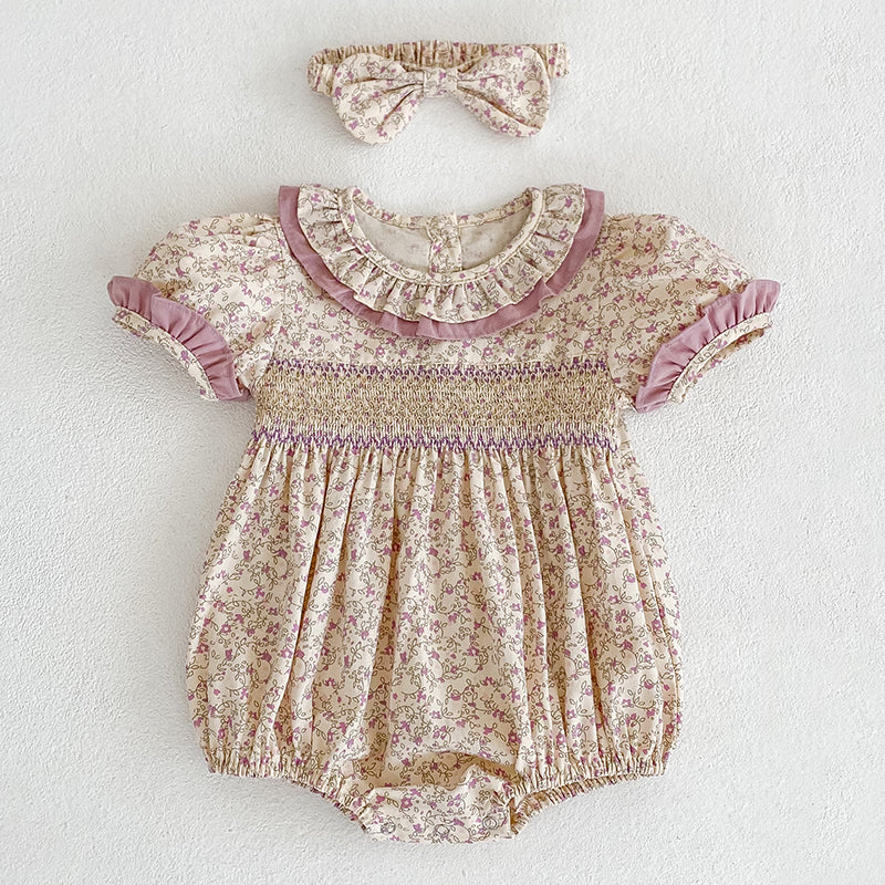 Maeva Floral Romper and Headband