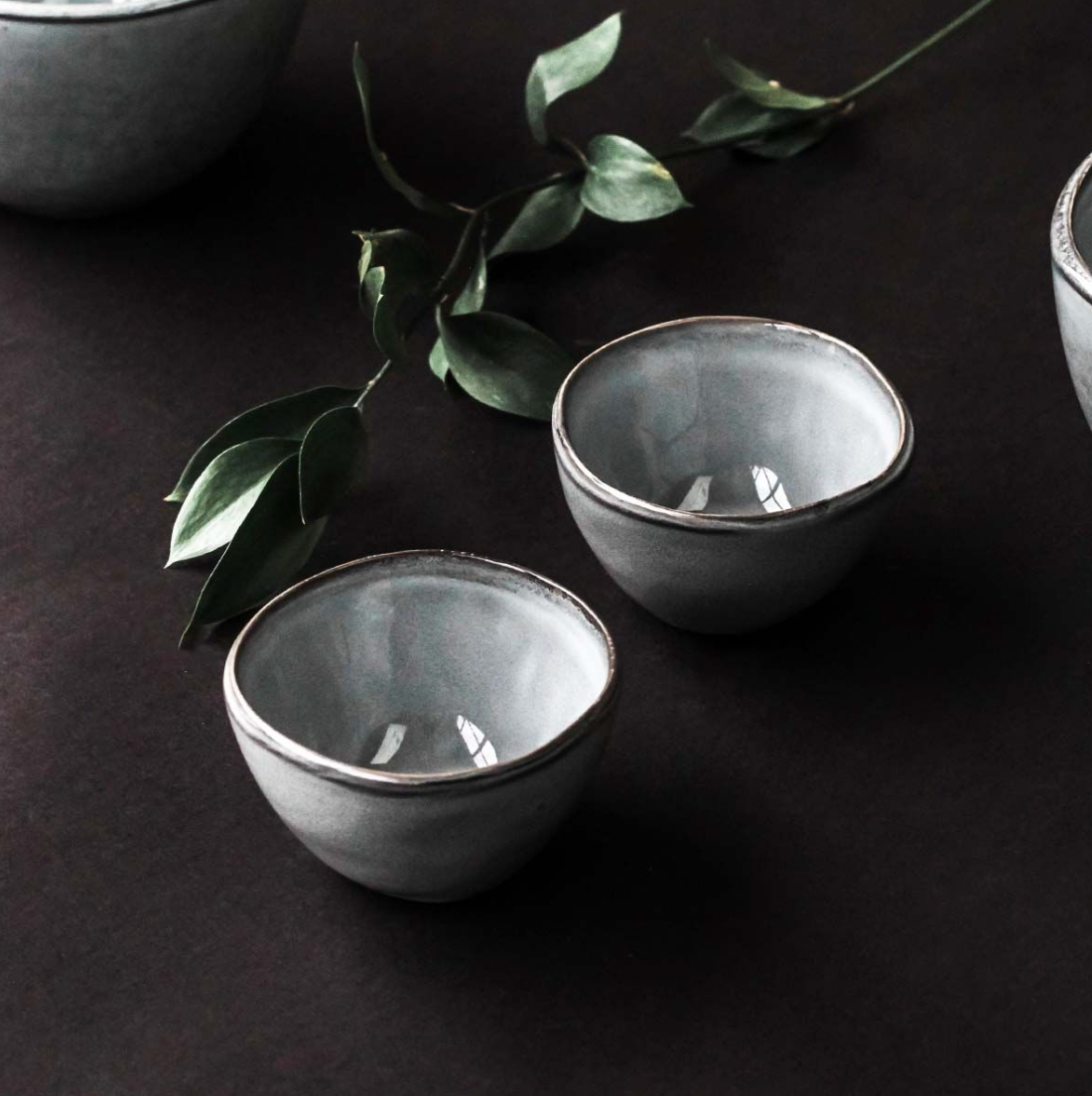 Dark Grey Dipping Bowl