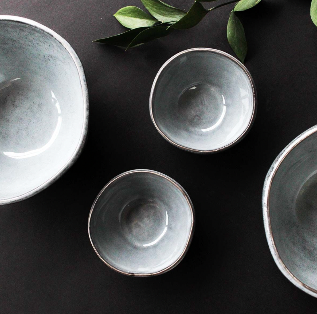 Dark Grey Dipping Bowl