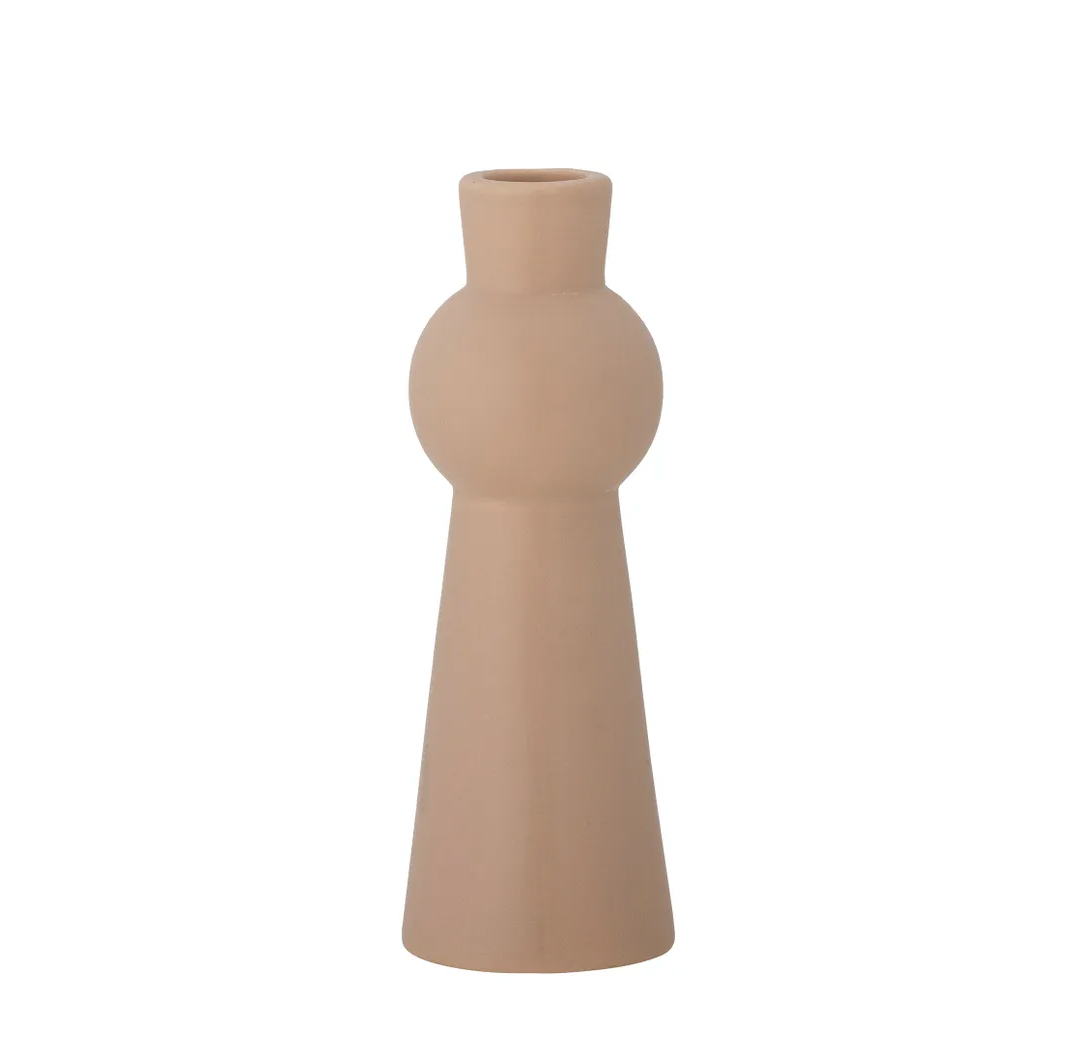 Luiss Pink Stoneware Candle Holder