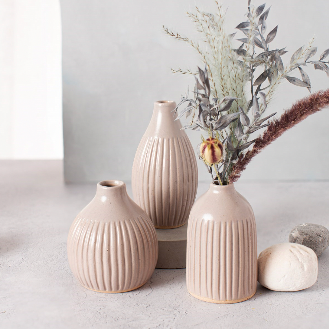 Grey Bud Vases