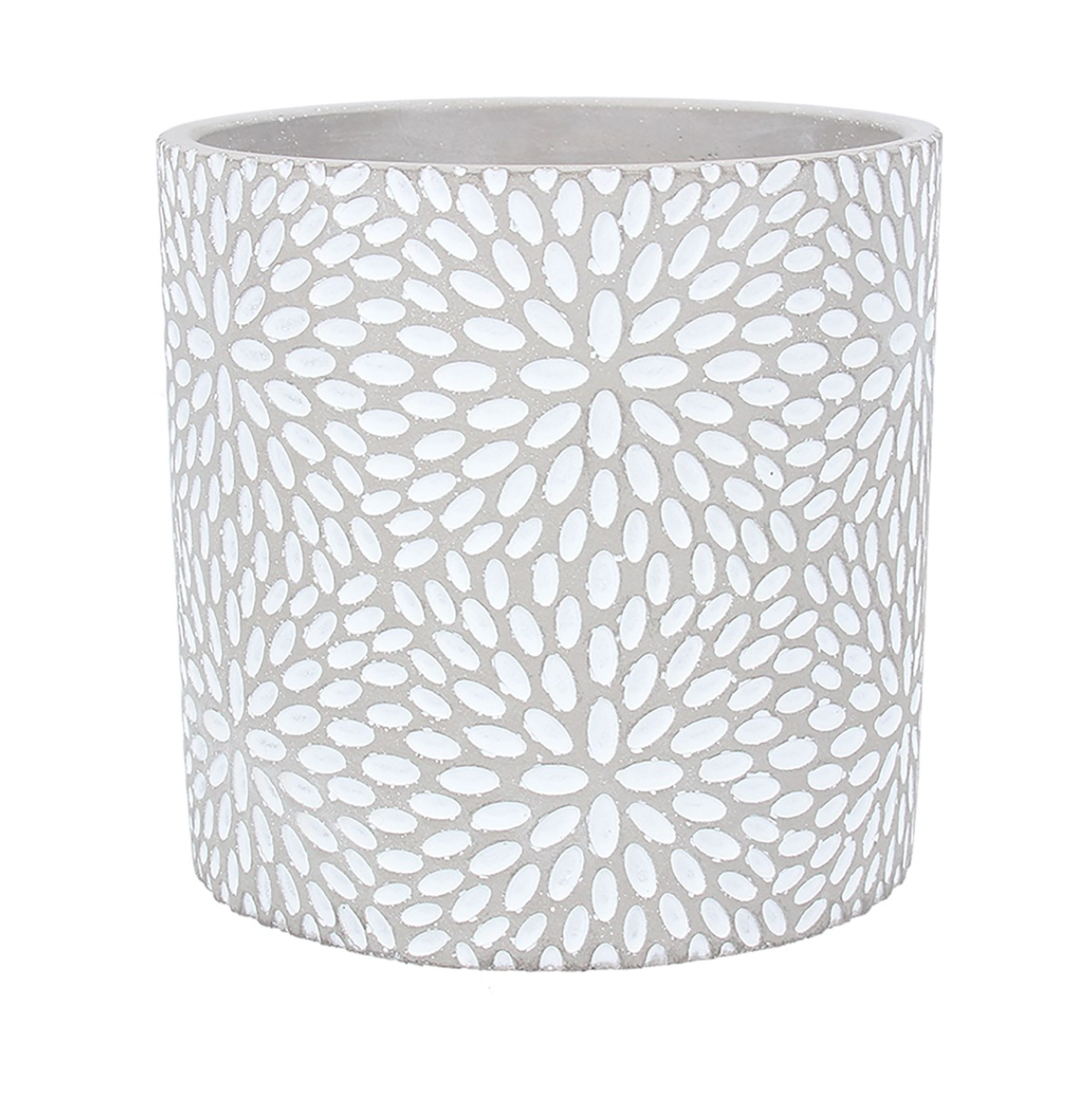 Large Two Tone Sunburst Stone Effect Planter
