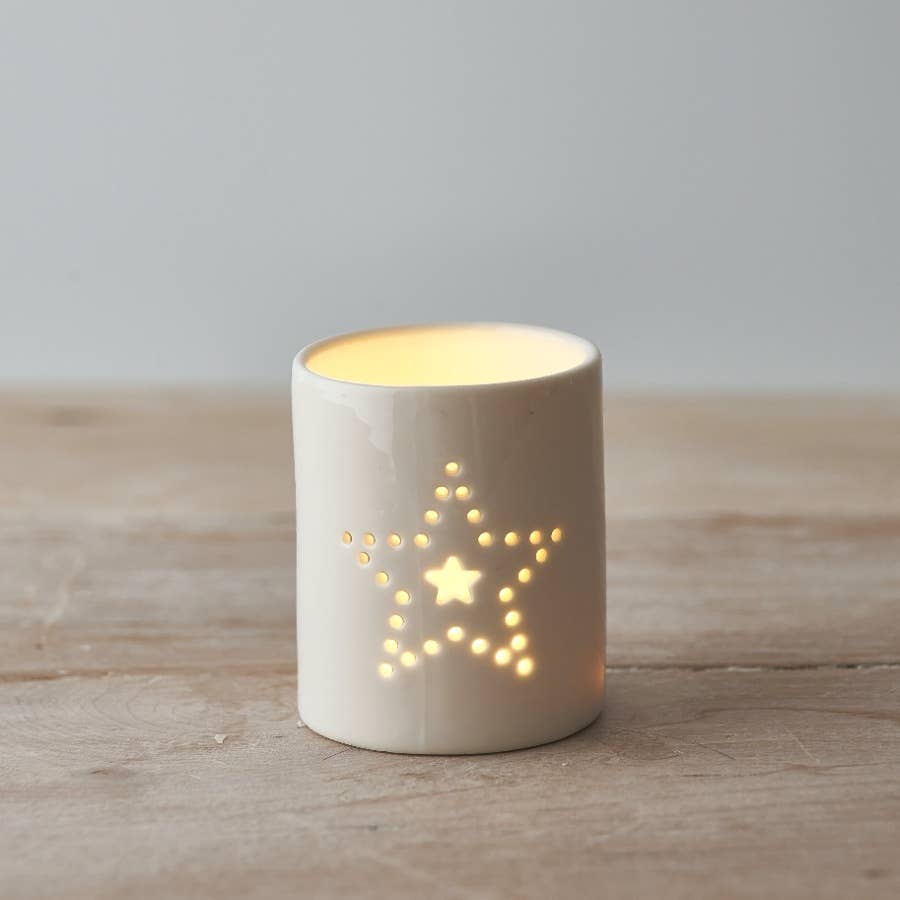 Dotted Star T-light Holder, 6cm