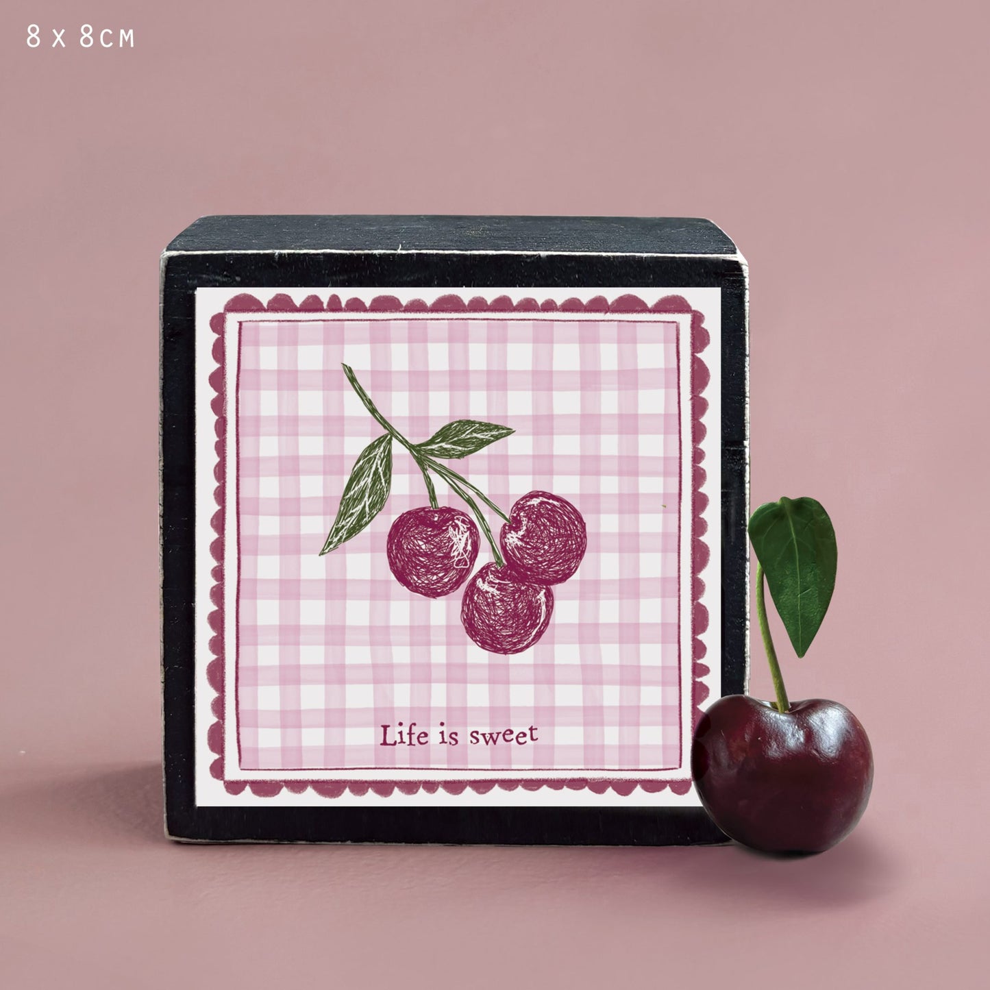 Cherries Fruit Block Sign