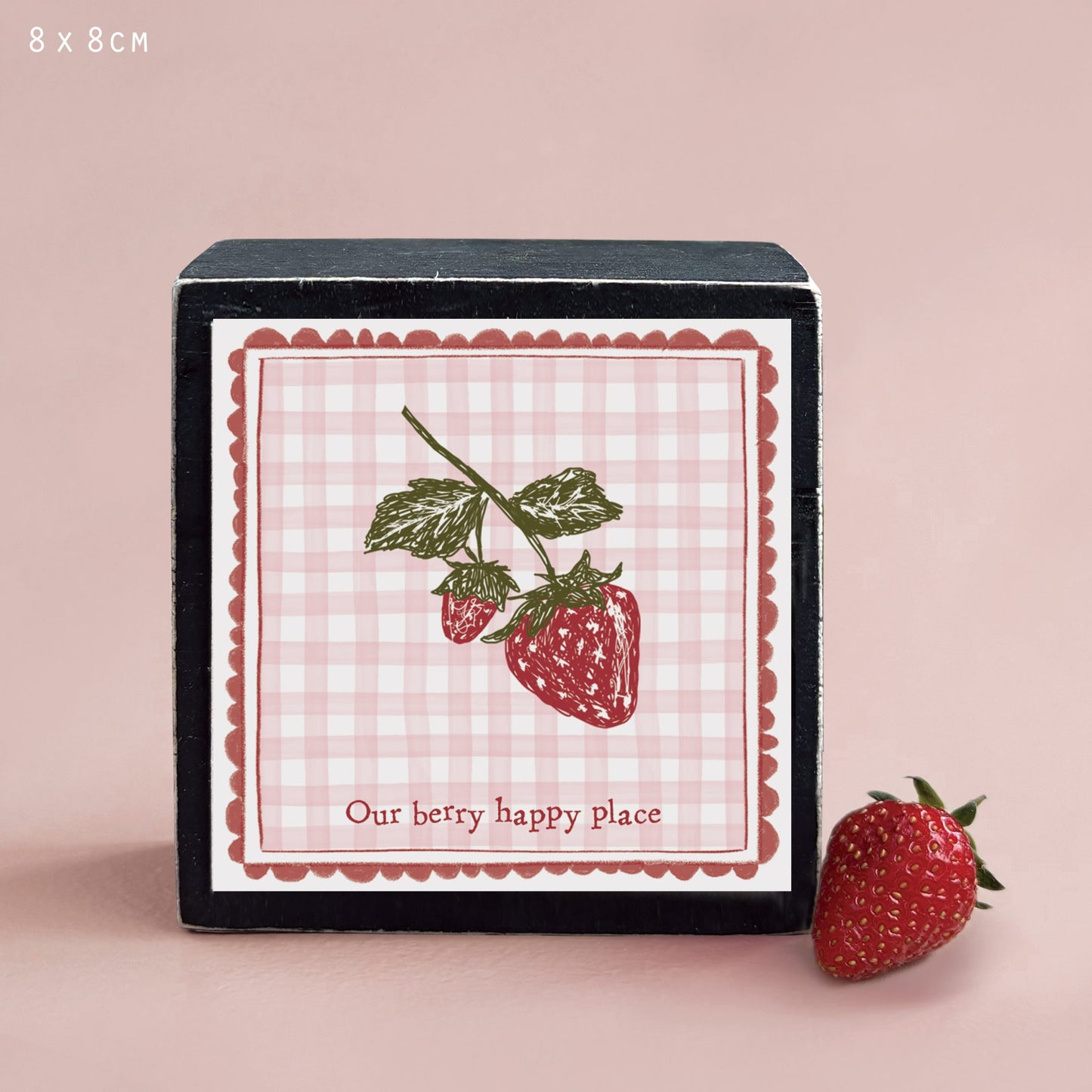Strawberry Fruit Block Sign