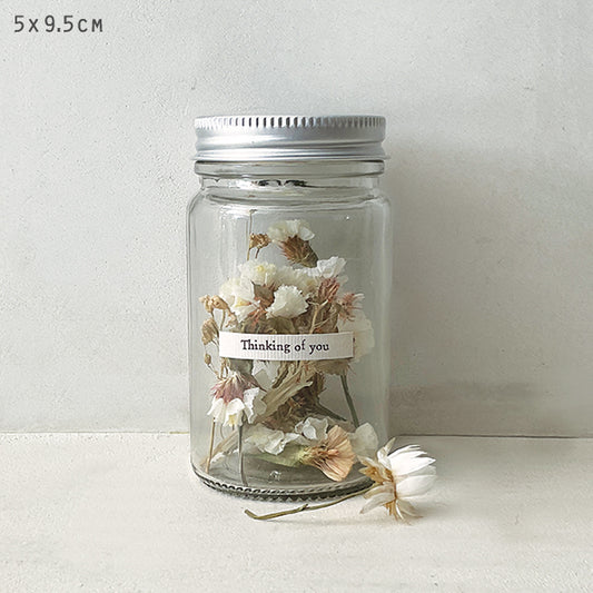 Thinking Of You - Dried Flowers In Jar
