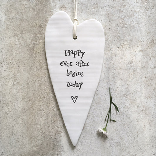 Happy Ever After Porcelain Long Heart