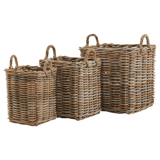 Kubu Rattan Square Storage Baskets