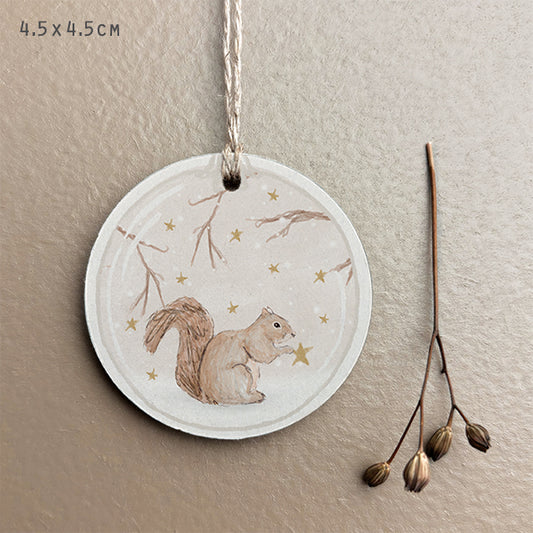 Squirrel Woodland Tag
