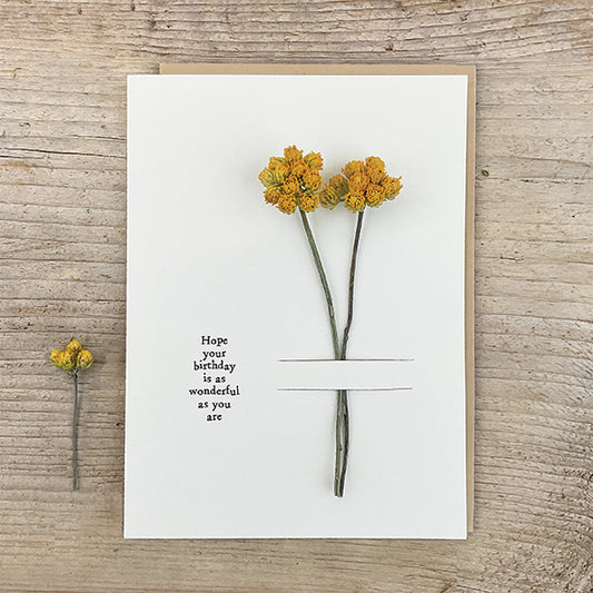Birthday Dried flower Card