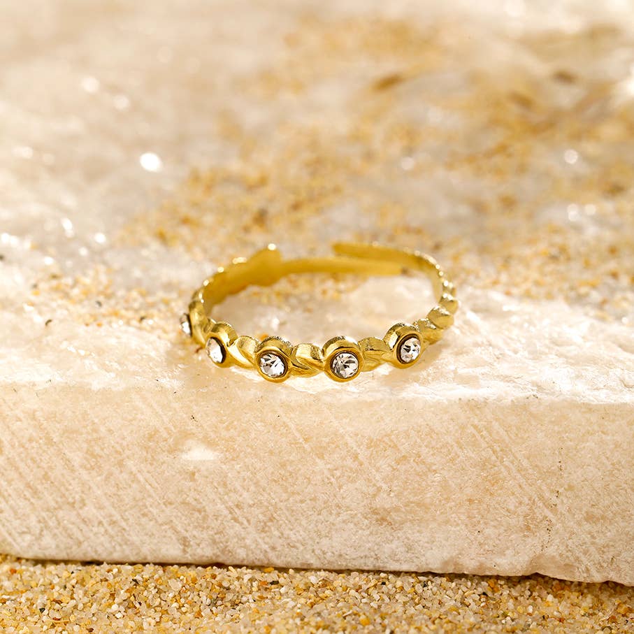 Crystal Stainless Steel Ring