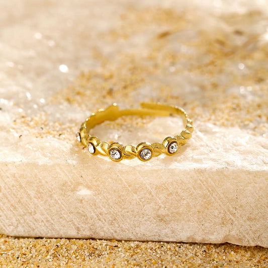 Crystal Stainless Steel Ring