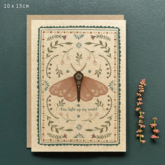 You Light up My World Insect Card
