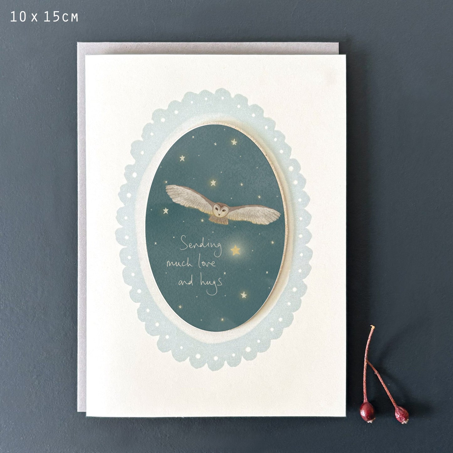Sending Love & Hugs Stary Night Card