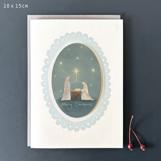 Merry Christmas Starry Night Card
