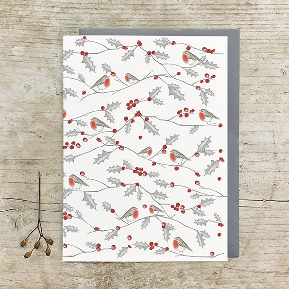 Bird and Holly Card