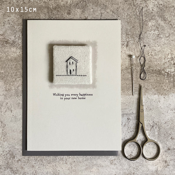 New Home Embroidered Card
