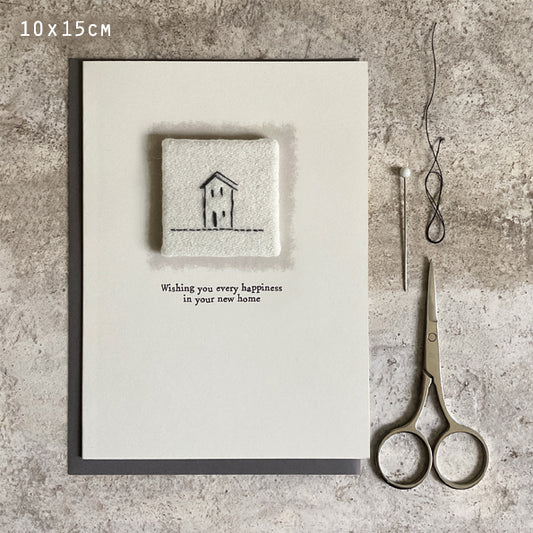 New Home Embroidered Card