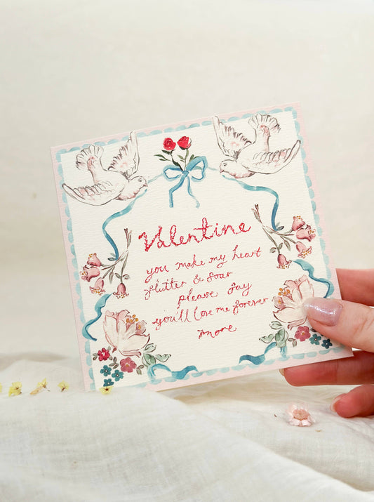 Valentine Flutter & Soar Card